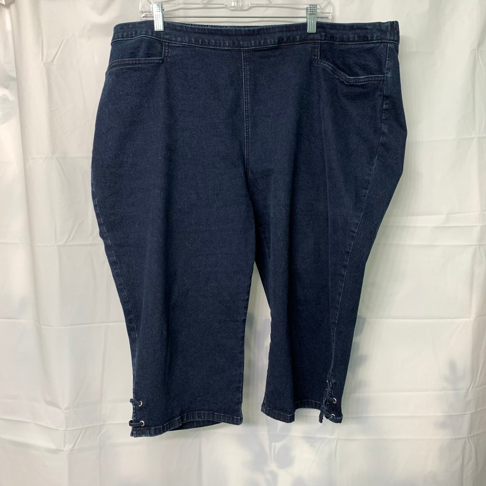 Plus Size Catherine's Jean Capri w/ Ties